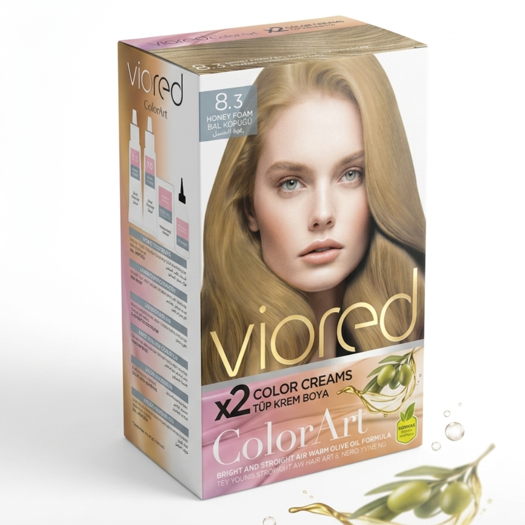 Viored ColorArt Hair Cream، درجة 8.3 "رغوة العسل" (Honey Foam / Bal Köpüğü).